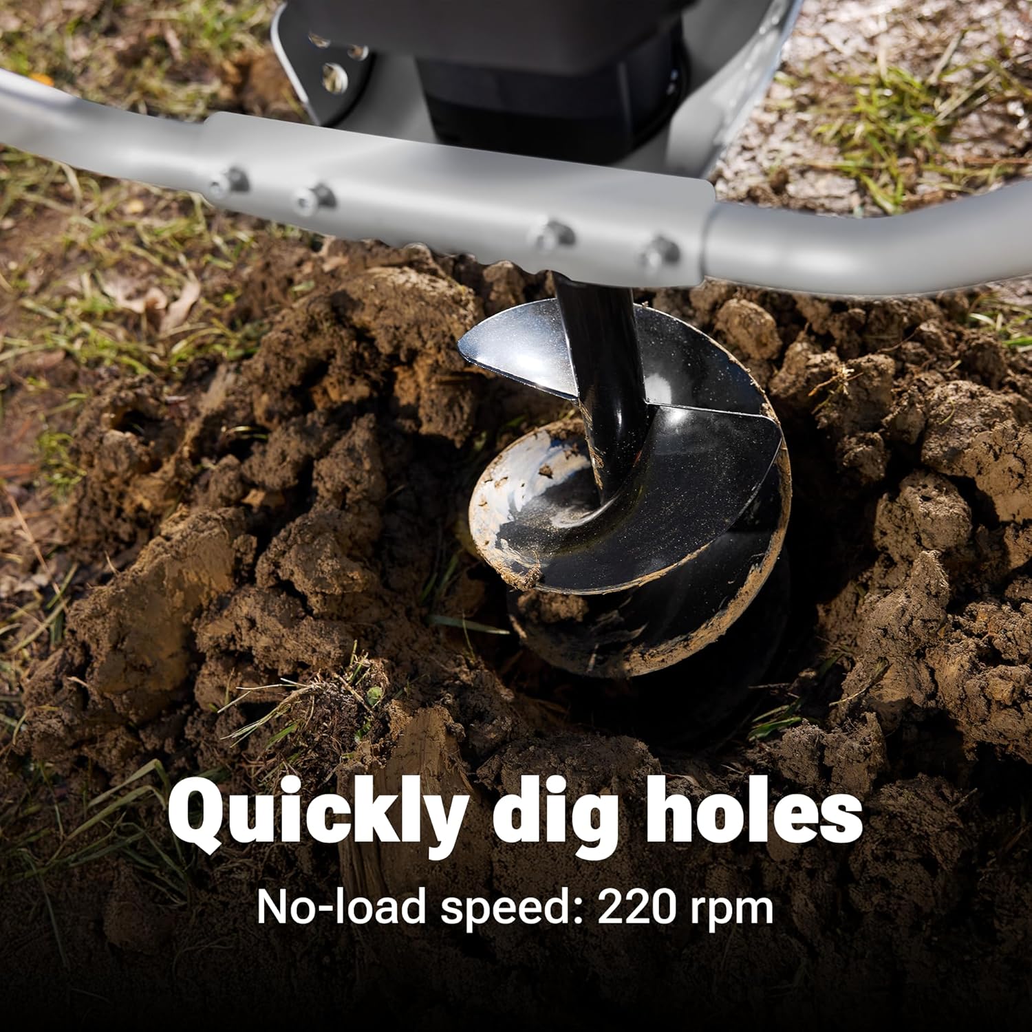 WORX Cordless Earth Auger, 40V 8" Digger, WG865 | Brushless motor; 8" drill bit; 45cc gas-equivalent power; 59 ft-lbs