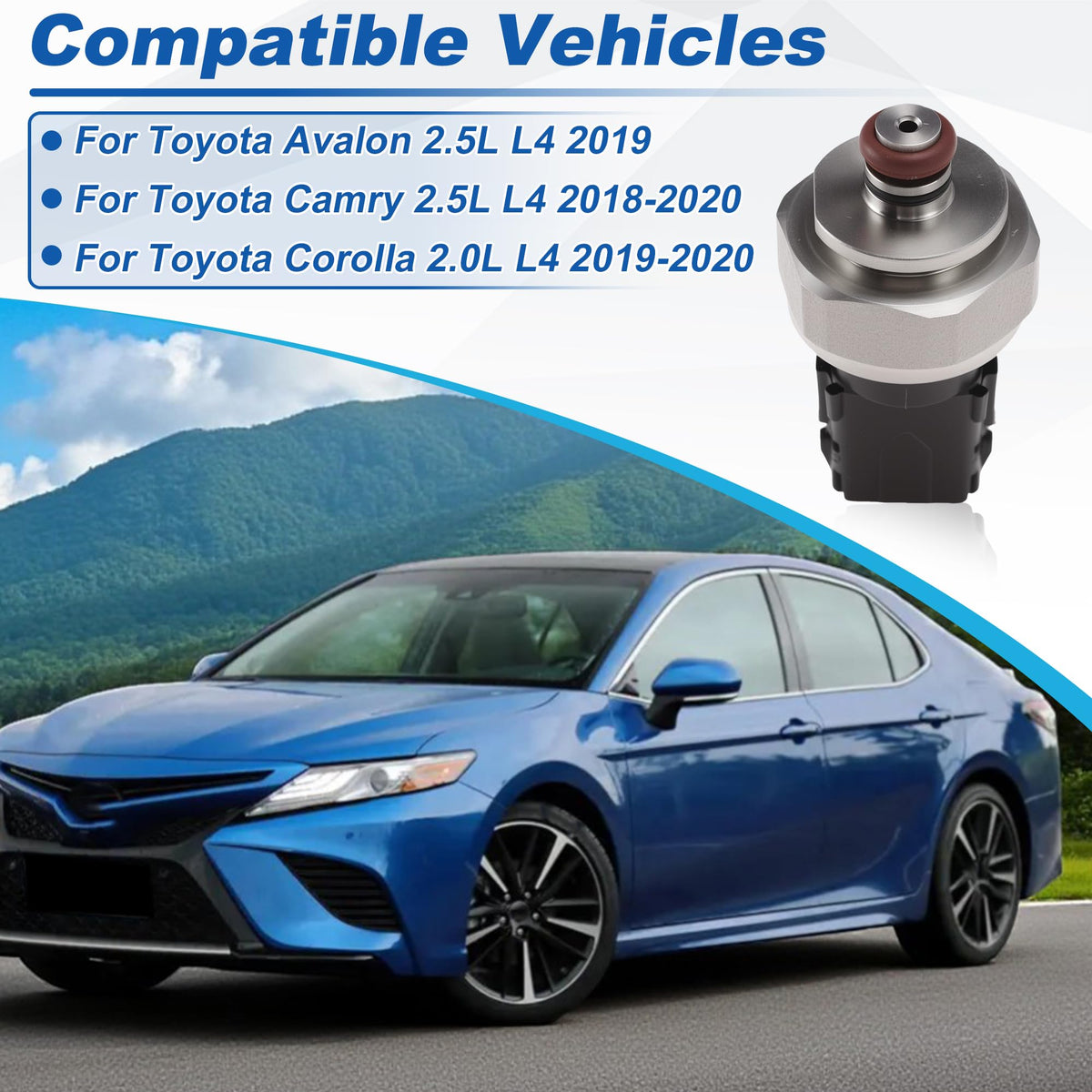 RATCHROLL Fuel Rail Pressure Sensor for Toyota Avalon 2.5L 2019 8945806021