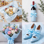 Light Blue Tissue Paper for Gift Bags 20 x 14 Inch Blue Pin Stripe