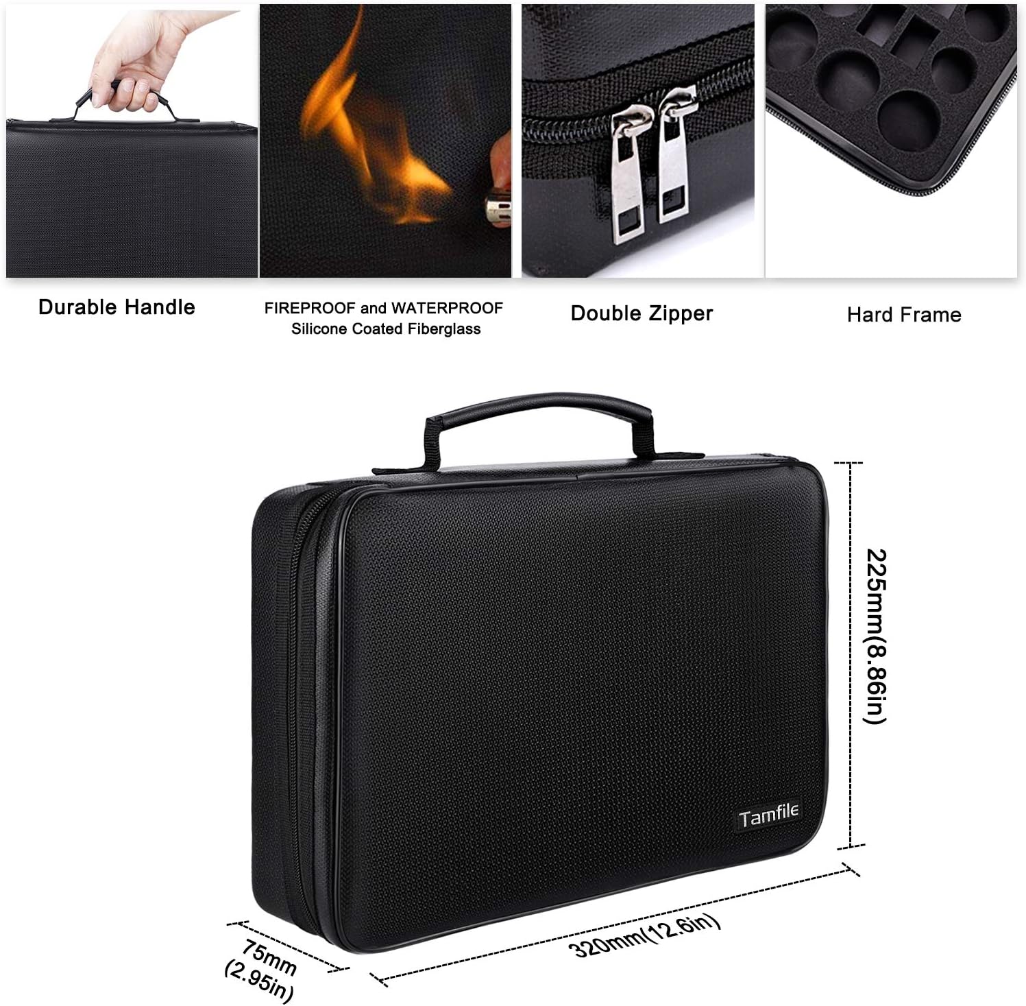 Fireproof Battery Organizer Storage Case Waterproof&Explosionproof | Carrying Safe Bag , Fits 210+ Batteries Case