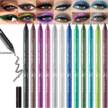 12 Color Gel Eyeliner Pencils Waterproof Long Wear With Sharpener