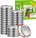 100Pcs/50 sets Canning Lids and Rings Wide mouth, Premium Mason Jar Lids with Rings/Bands for Ball, Kerr Jars - Food