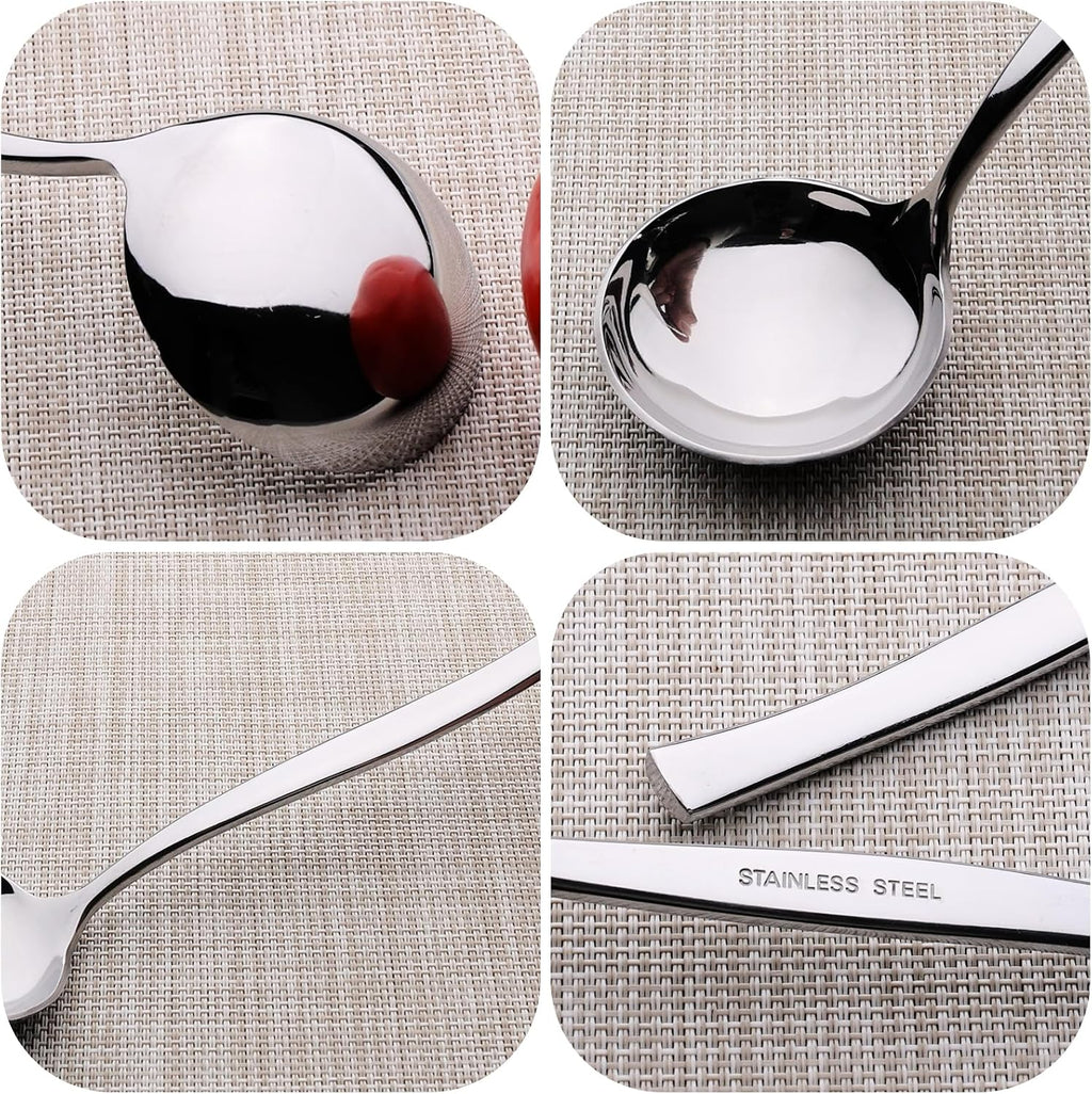 Small Stainless Steel Gravy Ladle, Soup Ladles Serving, 4 Packs | Little Ladle, Dressing Ladles Serving