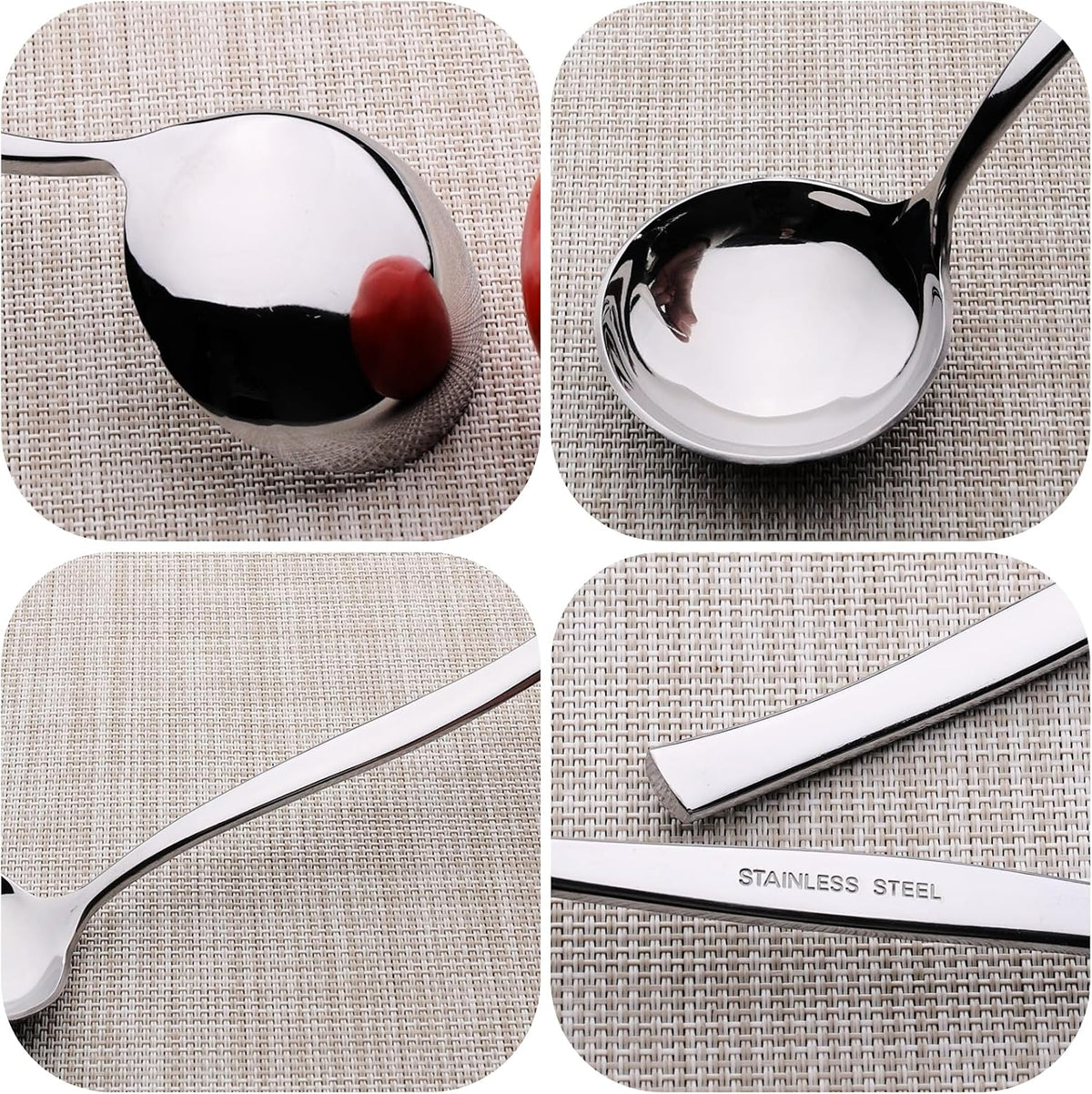 Small Stainless Steel Gravy Ladle, Soup Ladles Serving, 4 Packs | Little Ladle, Dressing Ladles Serving