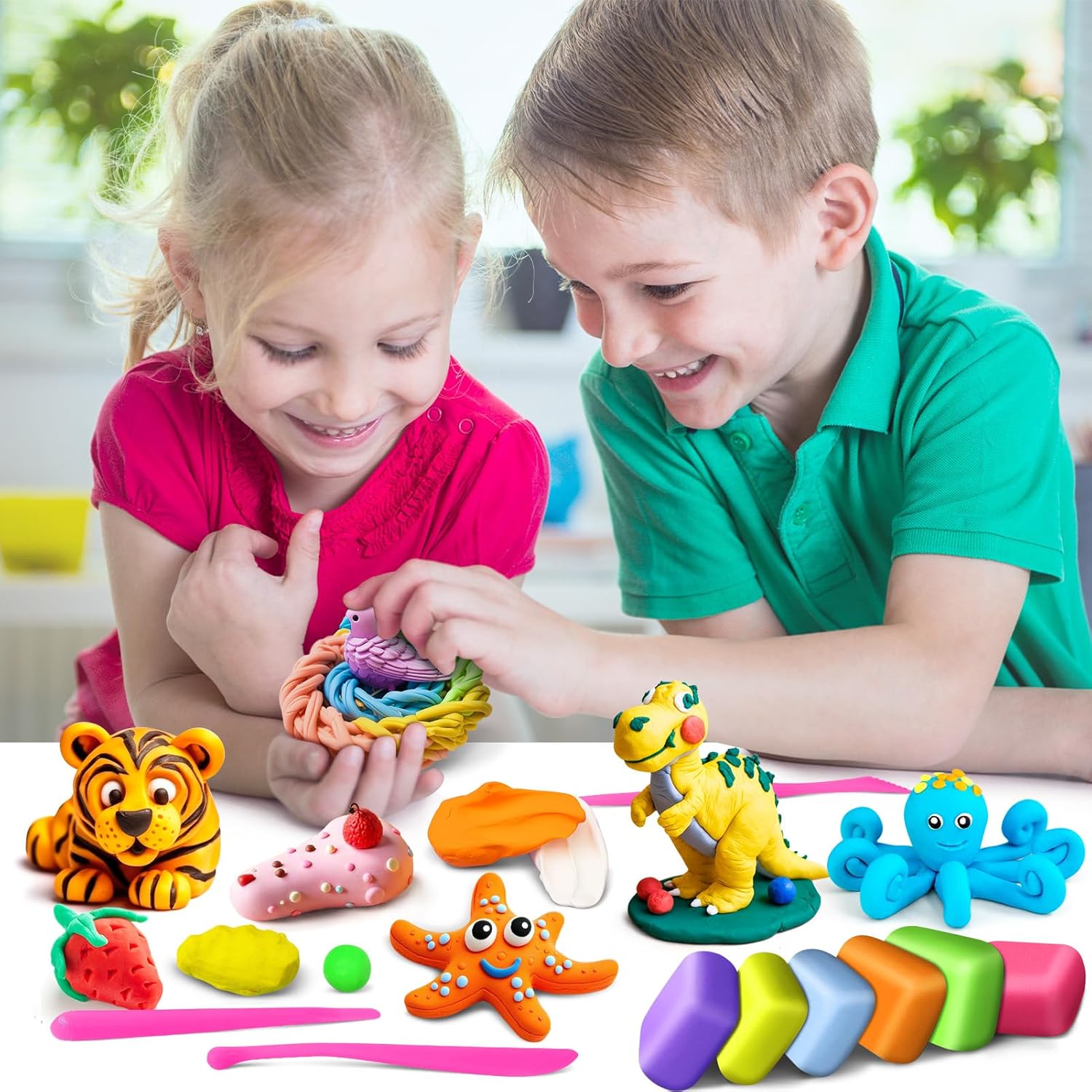 Air Dry Clay 192 Colors, Modeling Magic Clay Gift for Kids | Clay Set, 5 Sculpting Tools, Arts Crafts Gift