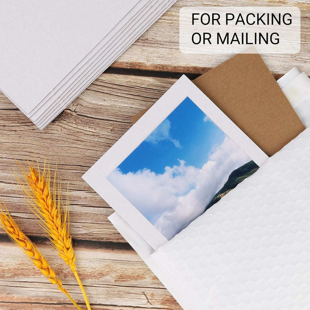 200 Pack 5x7 inch White Corrugated Cardboard Sheets