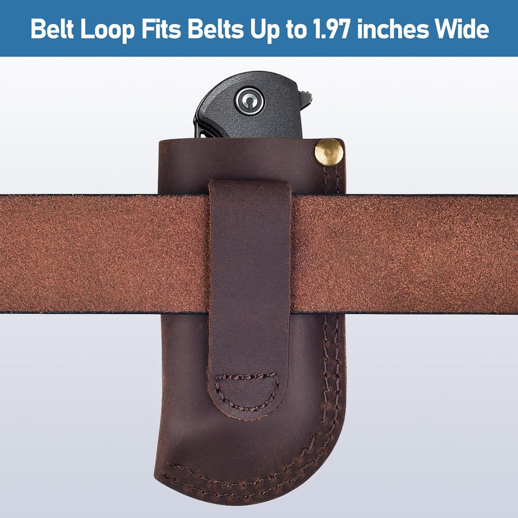 Leather Knife Sheath Belt Series - Durable, Well Made, Nice Leather, Easy and Quick Access to the Knife, Suitable for