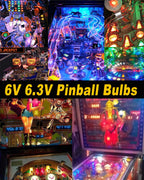 LED 6V 6.3V DC BA9S GE44 47 Pinball LED Light Bulb White