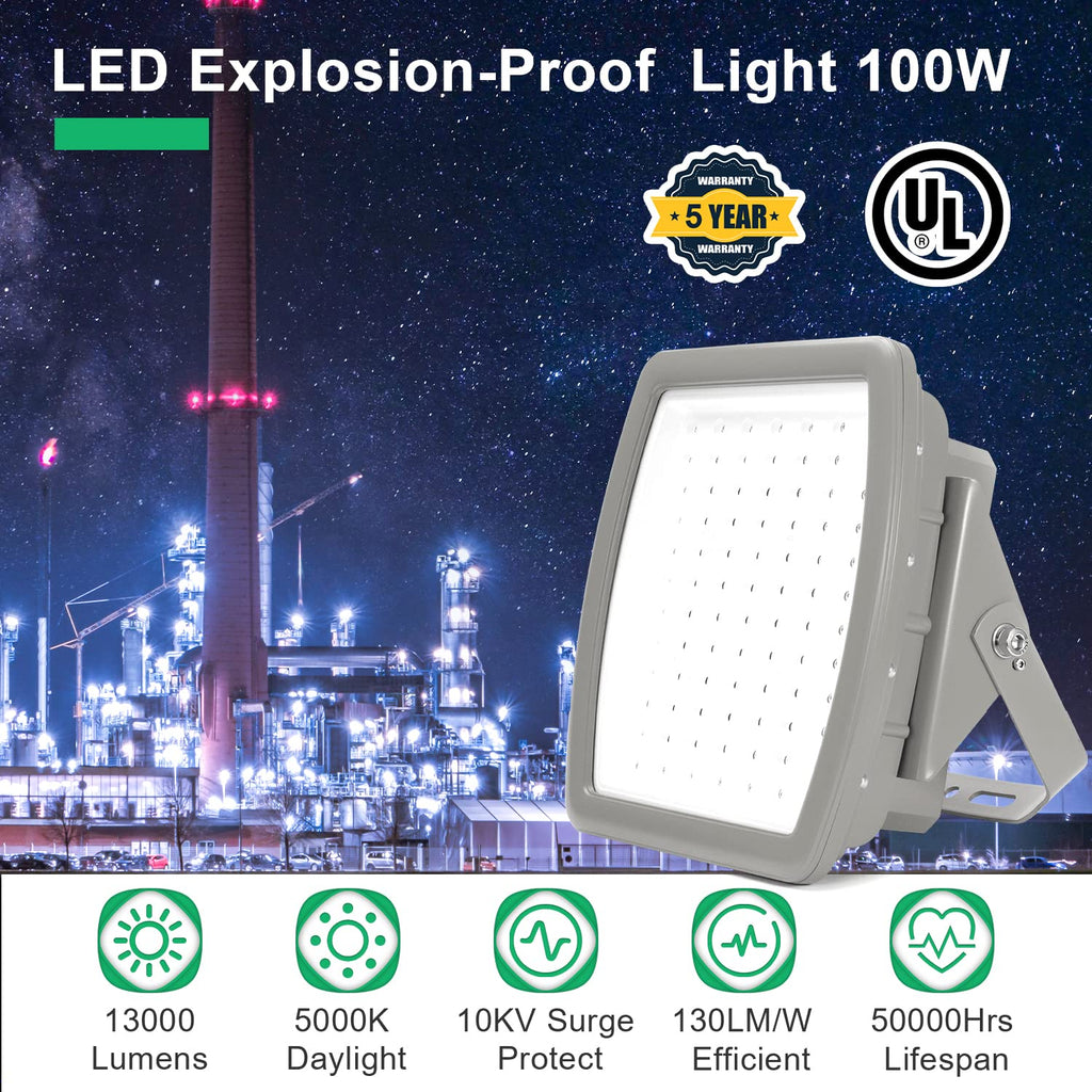 100W Hazardous Location LED Floodlight Explosion Protected Industrial Light