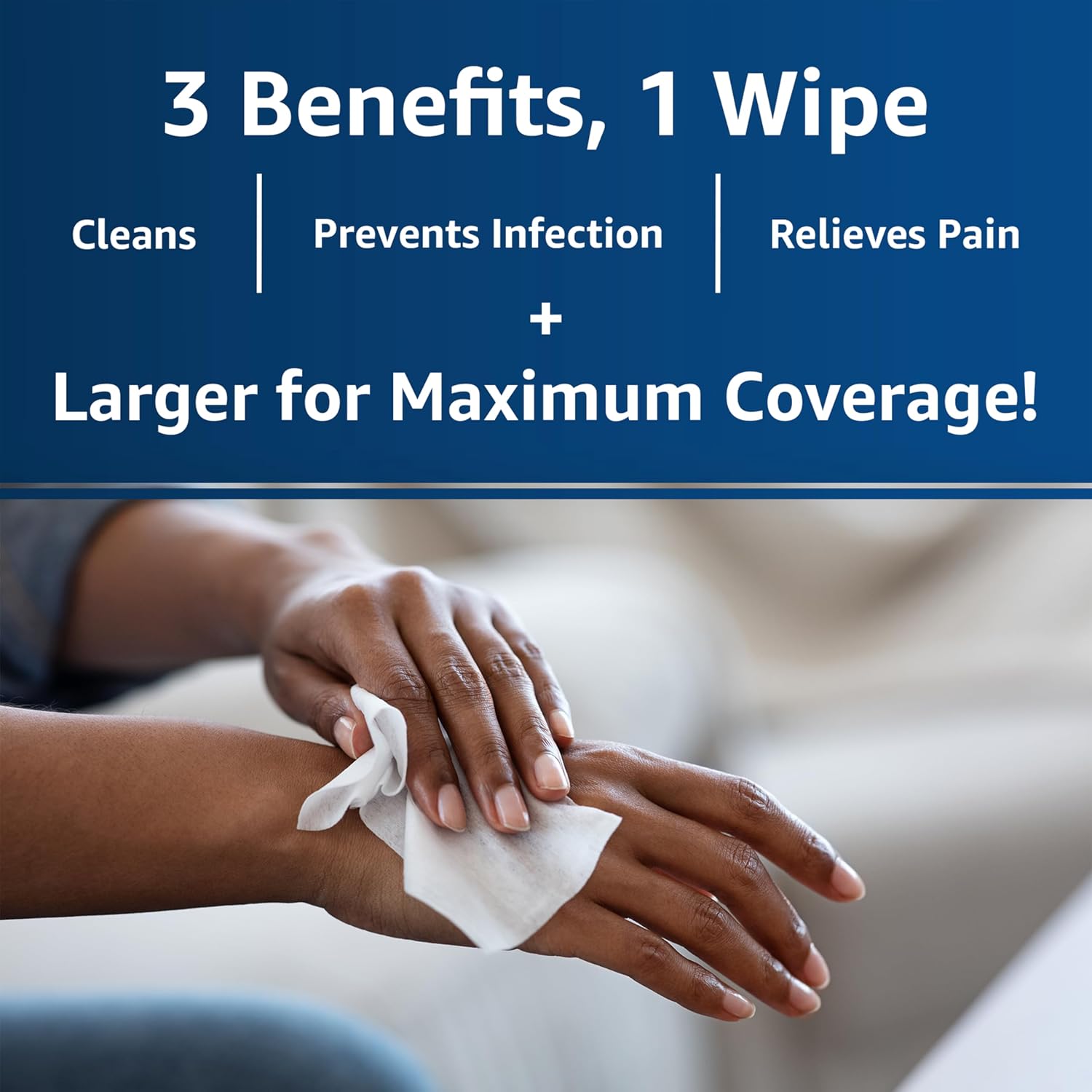 Wound Wipes, Medicated Antiseptic Wipes, First Aid Cloths, Analgesic for Minor Cuts, Scrapes and Burns on The Go