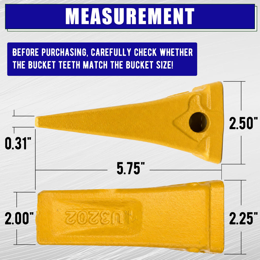 5 Pack 1U3202 Bucket Teeth, for CAT Cater-Pillar Style J200 Series