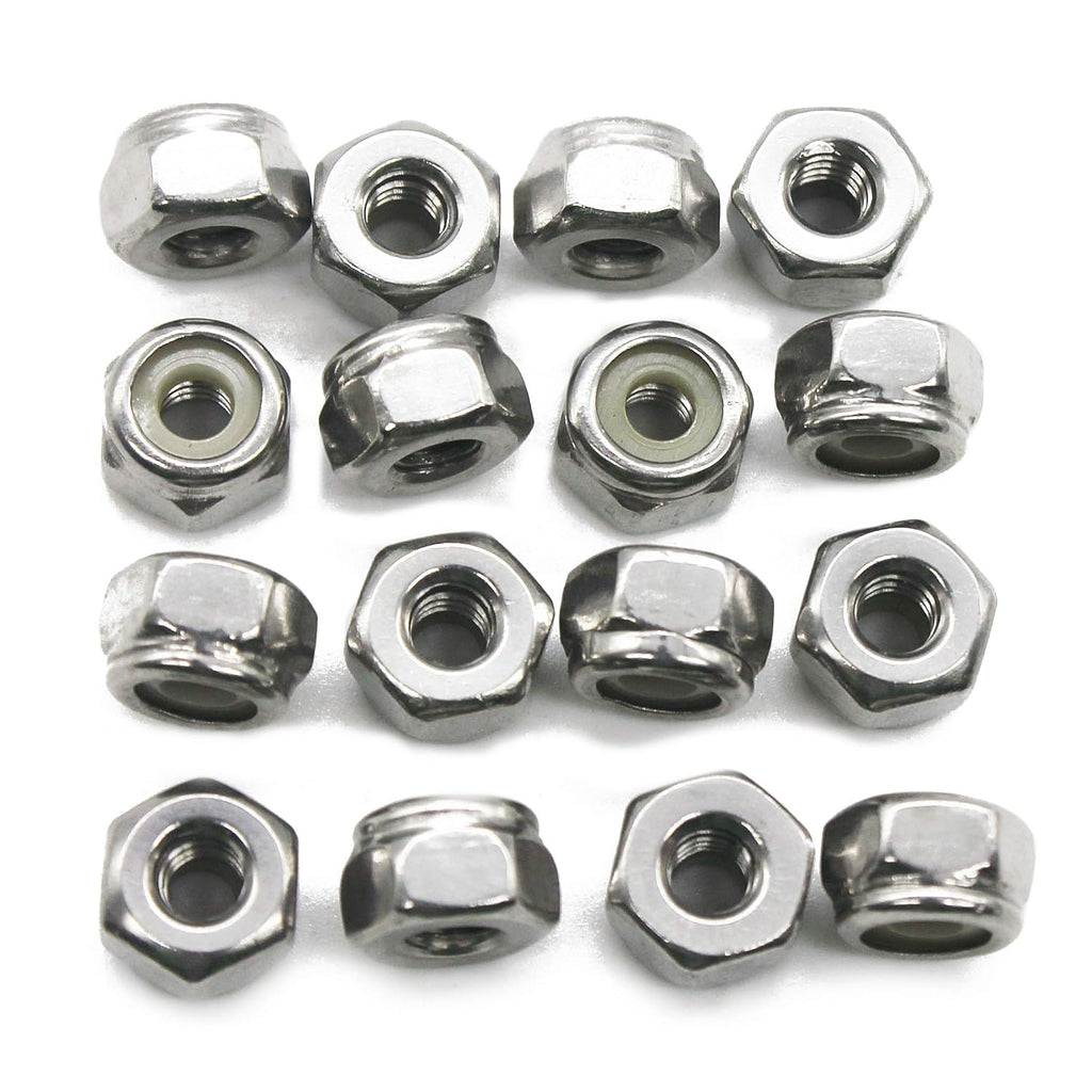Fullerkreg #10-24 Hexagon Nylon Locking Nuts, 100 Pack