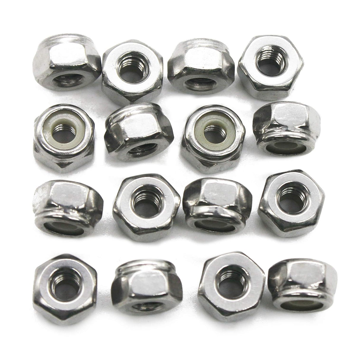Fullerkreg #10-24 Hexagon Nylon Locking Nuts, 100 Pack