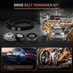 Drive Belt Tensioner Kit with Serpentine Belt&Idler Pulley Replaces 6PK1853