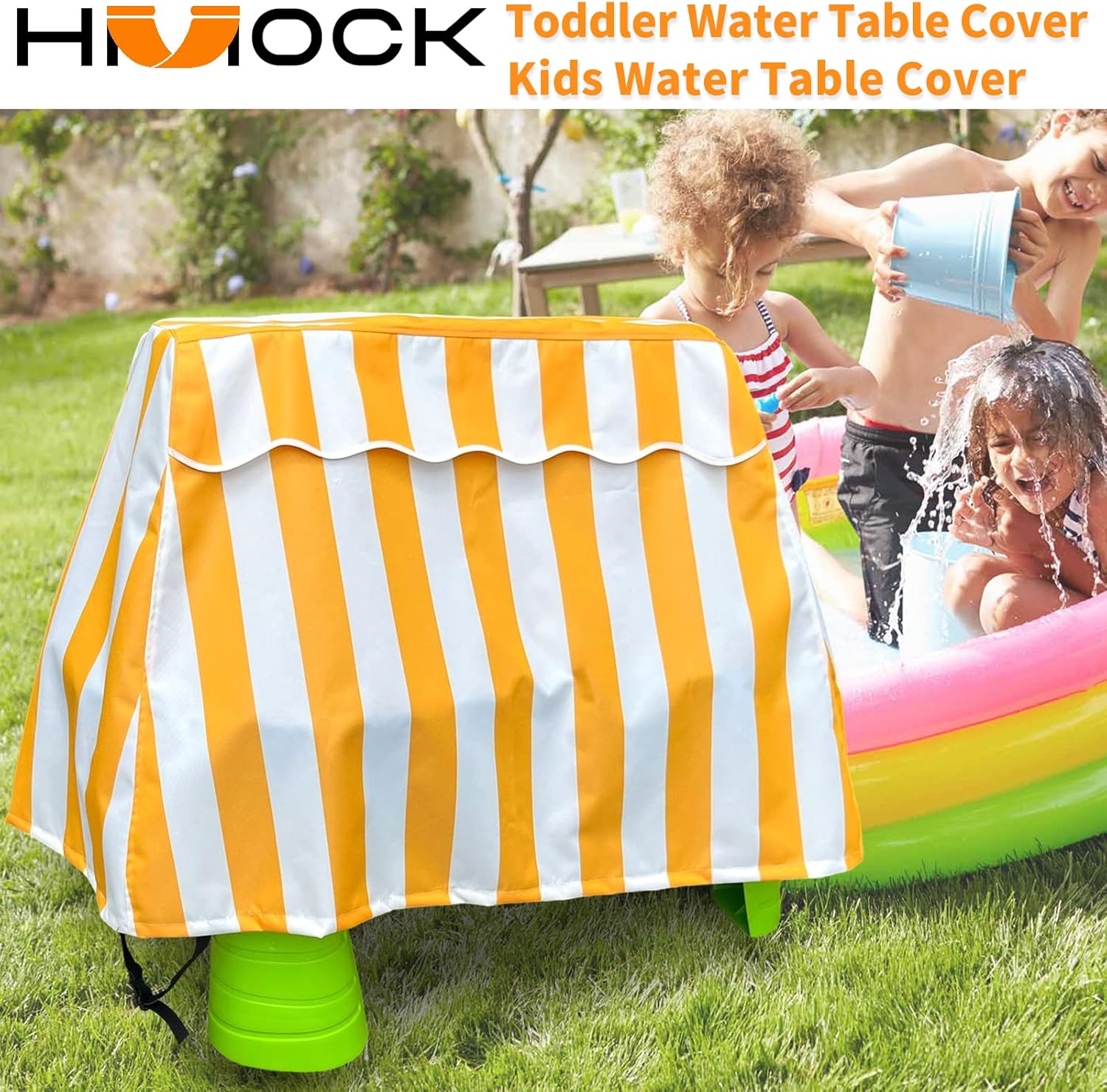 Kids Water Table Cover Fit Rain Showers Splash Pond Water Table Accessories, Waterproof Dust Proof Anti-UV Outdoor