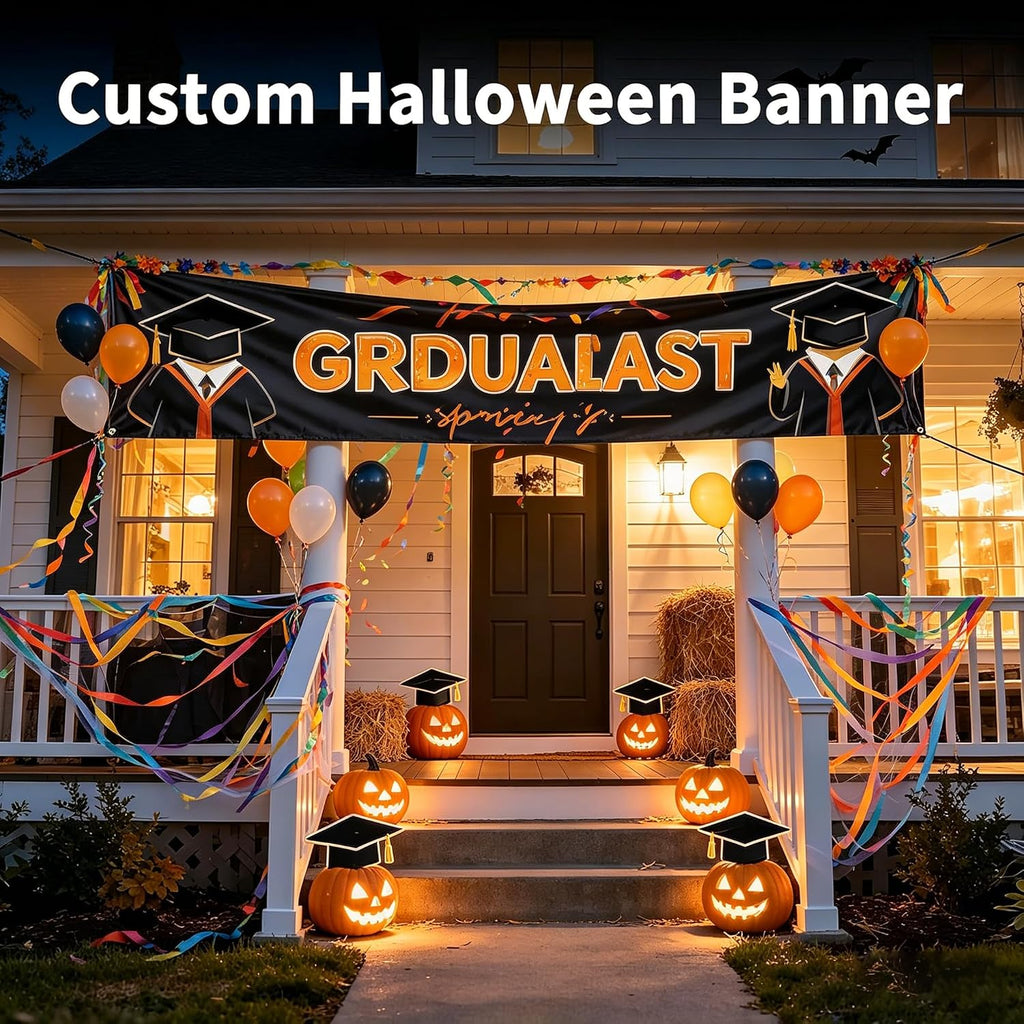 Custom Vinyl Banner with Hem & Grommets, Halloween Birthday Business Event Party Wedding Tent Banners Custom, Vinyl
