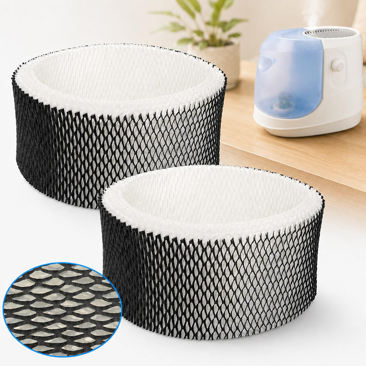 HWF62 Humidifier Filter A Compatible with Holmes Sunbeam, 2 Pack