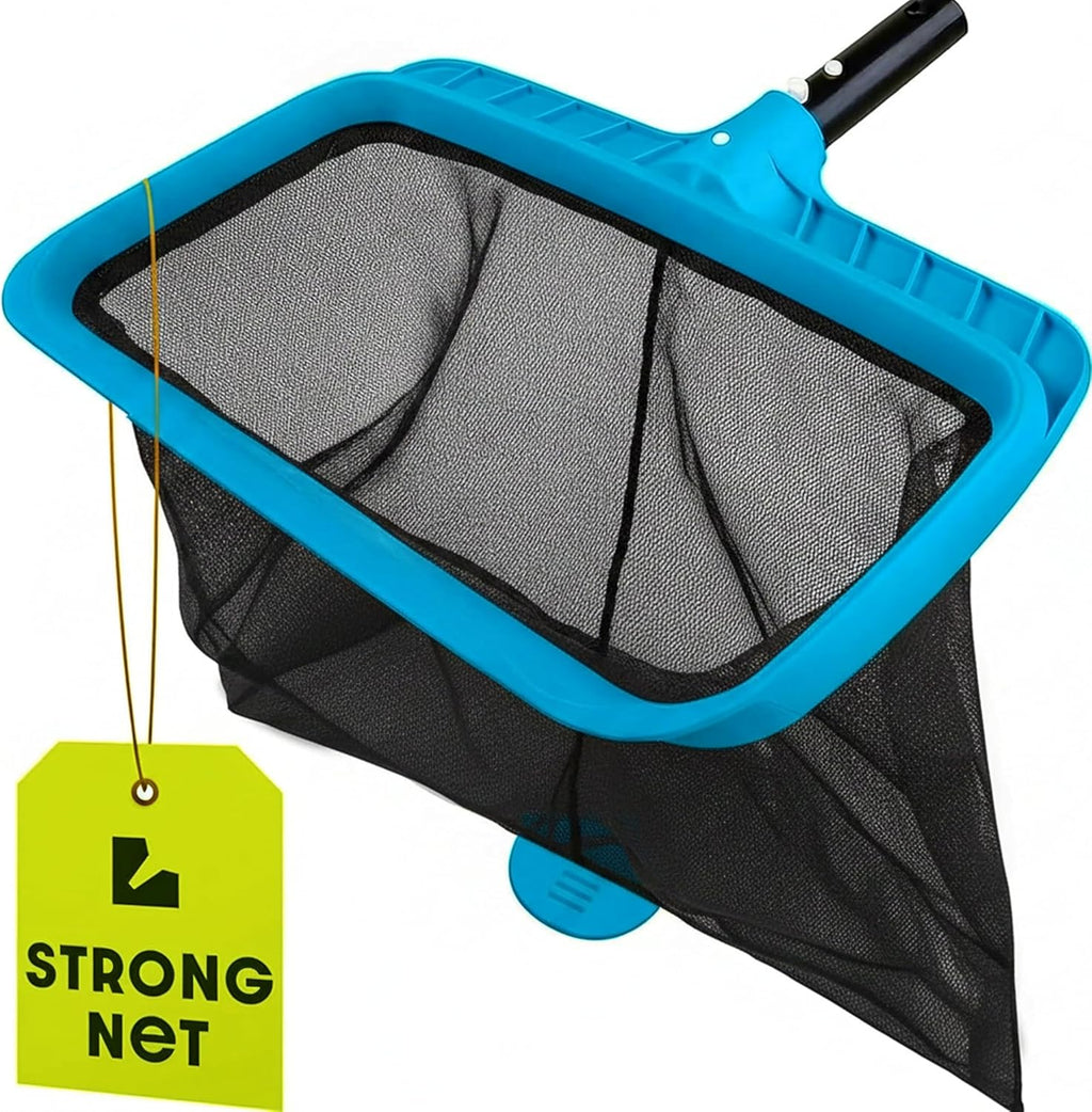 Pool Skimmer Net for Cleaning – Heavy Duty Deep Mesh Pool Net Skimmer - Fine Leaf Rake Net for Swimming Pools, Ponds