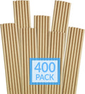 400 Pack Paper Straws (Kraft Brown) | Paper Straws for Drinking
