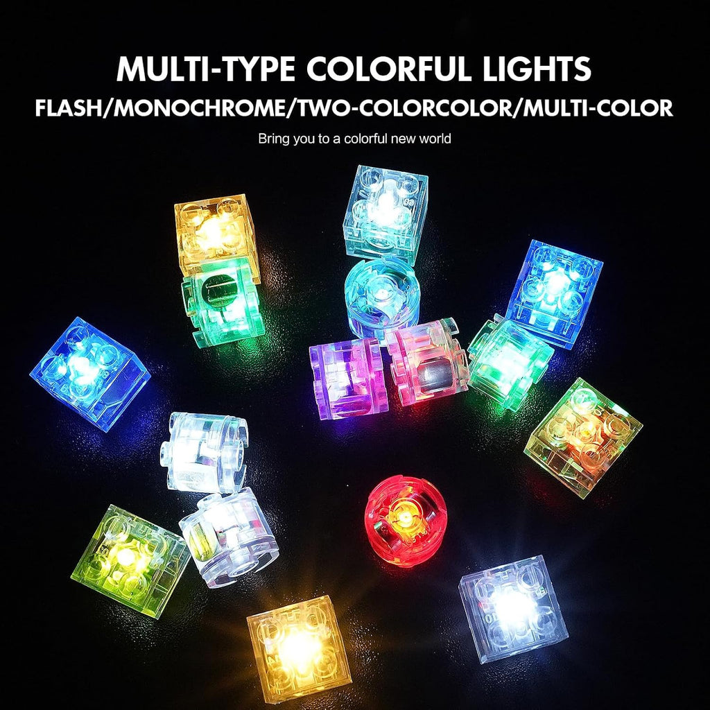 16 PCS Light Up Building Bricks Multicolor LED Light Brick Sets