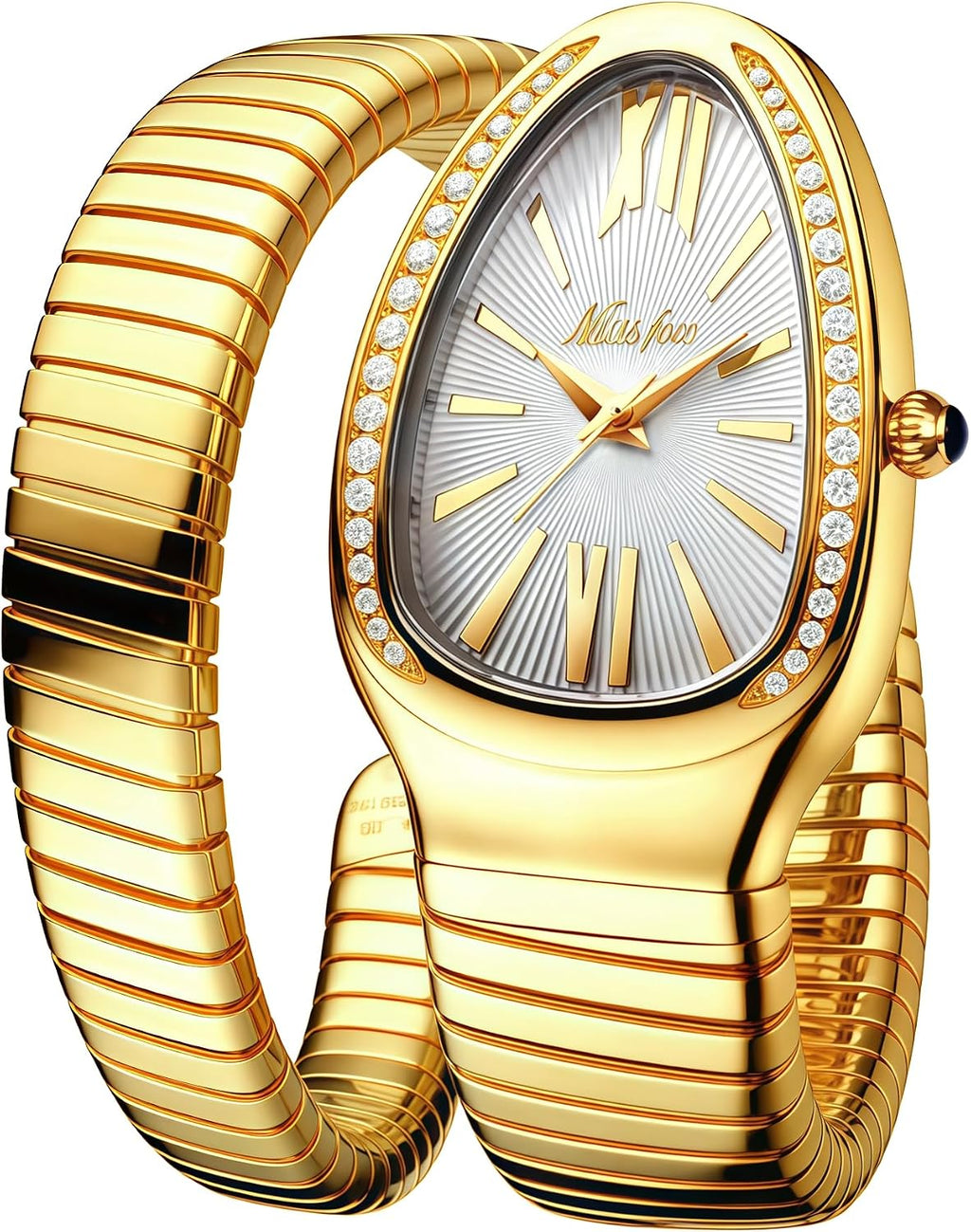 Snake Face Watch for Women 5.9-7.1in Snake Shape Face Women Watches Ladies Watches Waterproof Steel Dainty Dress