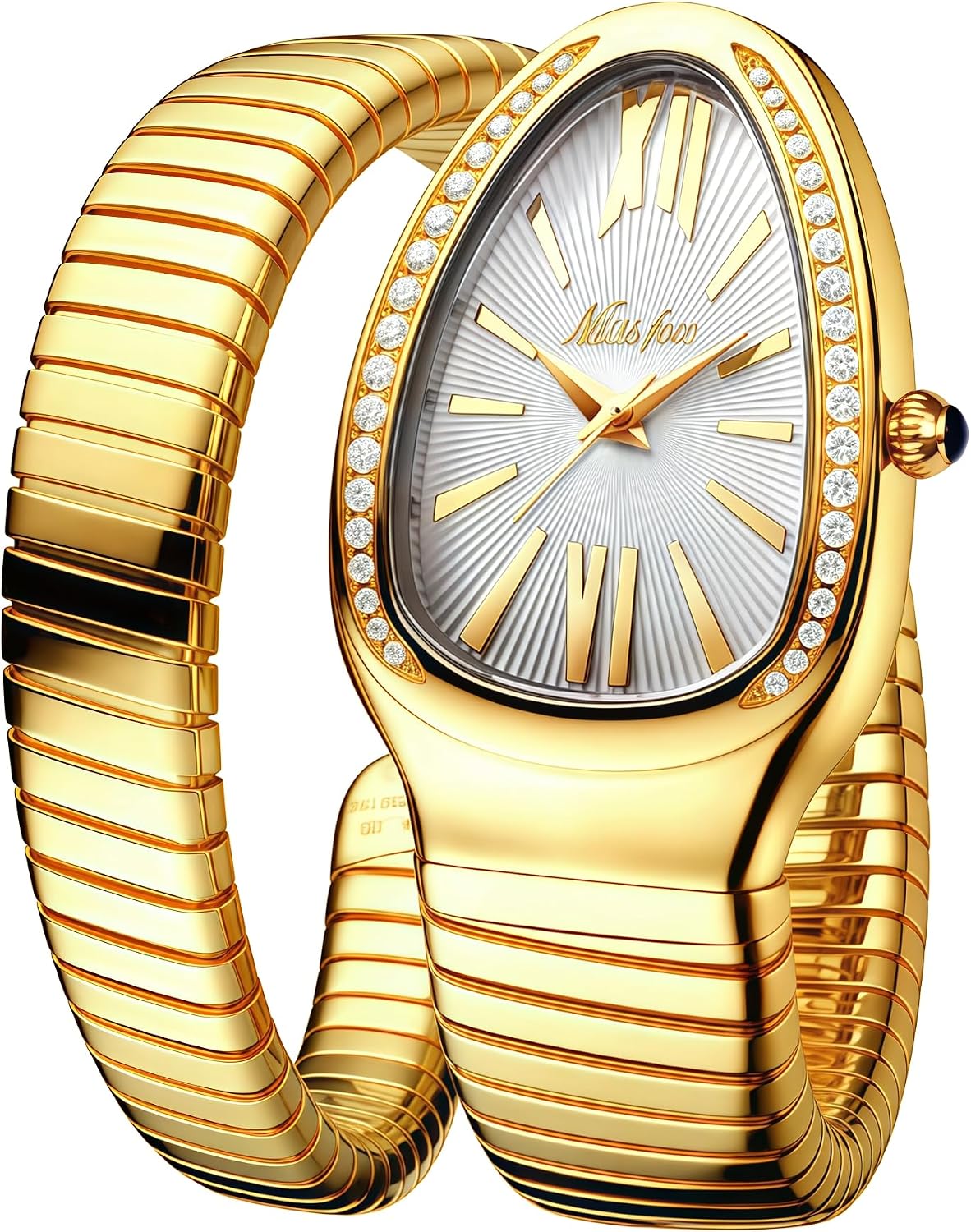 Snake Face Watch for Women 5.9-7.1in Snake Shape Face Women Watches Ladies Watches Waterproof Steel Dainty Dress