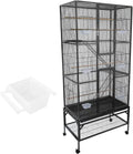 Professional Bird Keeper Cage, 31x18x69.5in Extra Large Vertical Flight Cage, Low-Carbon Steel Frame with Full