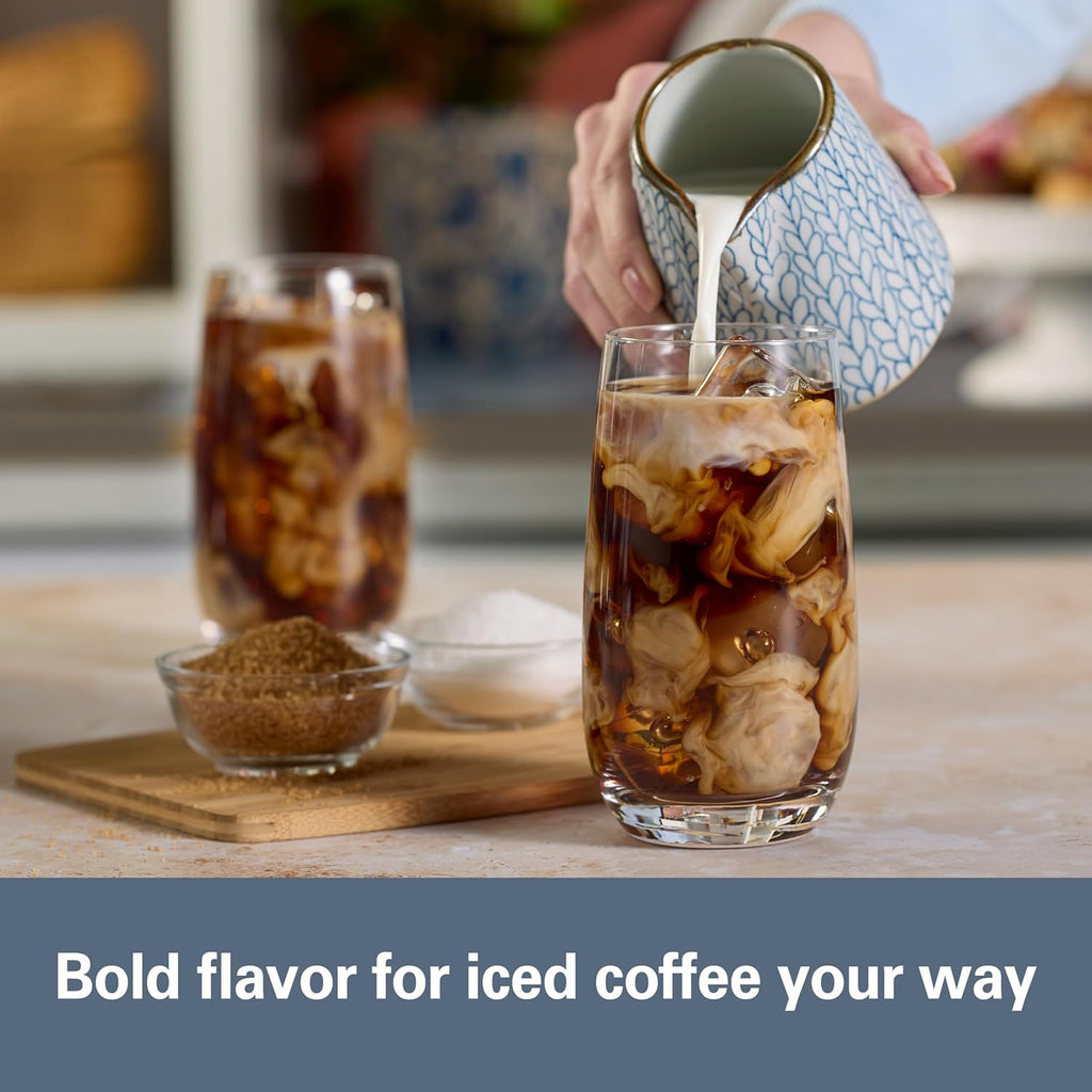 2-Way Drip Coffee Maker & Single Serve Coffee Machine | Hot & Iced Coffee Maker| 12 Cup Glass Carafe| AquaFlow
