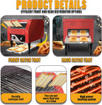 Commercial Conveyor Toaster 300 Slices/Hour Red Conveyor Toaster 3 Modes/7 Speeds Stainless Steel Tabletop Toaster
