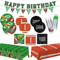 Football Birthday Party Decorations Kit for 24: Football Party Supplies Set with Plates, Dessert Plates, Napkins