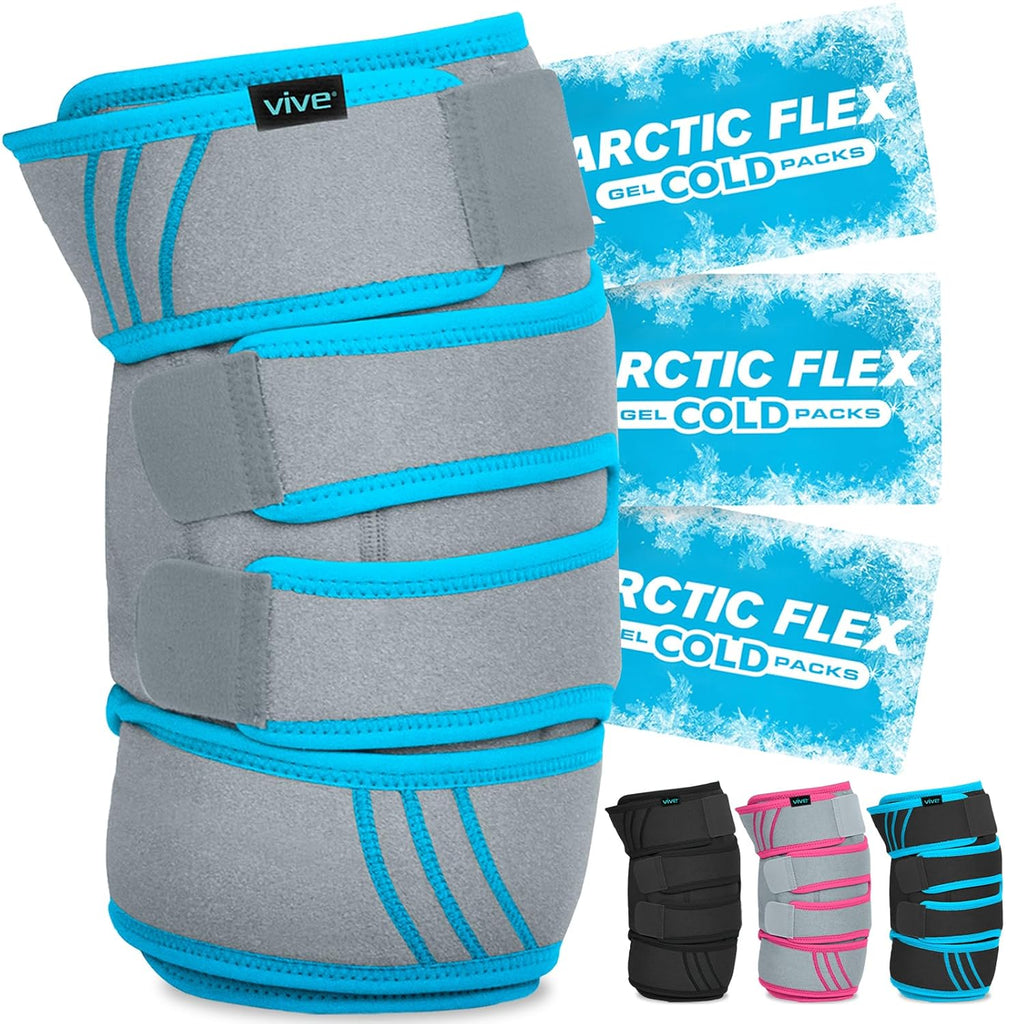 Knee Ice Pack Wrap - Cold/Hot Gel Compression Brace for Pain Relief