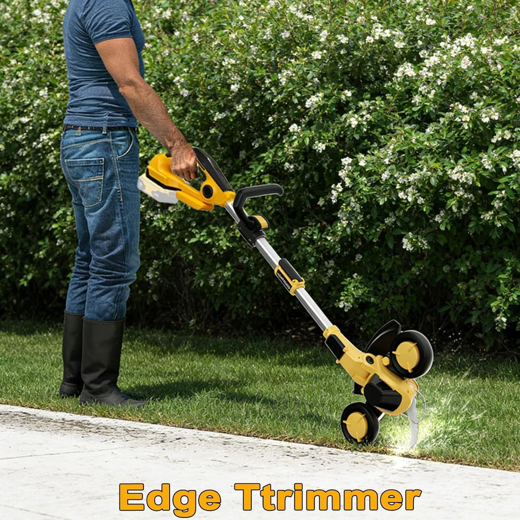 12" Weed Wacker Cordless for Dewalt 20V Max Battery, Electric Weed Eater | Battery Powered Brush Cutter 4 in 1