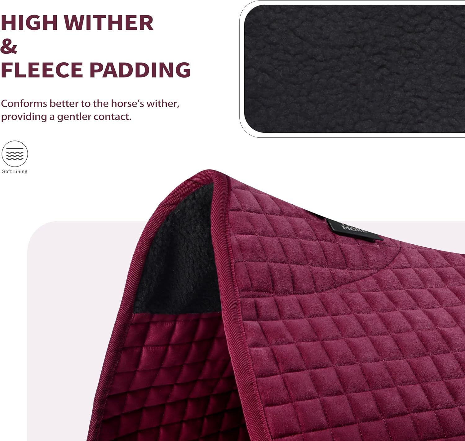 All-Purpose Square Quilted Western Saddle Pad, Horse Saddle Pad