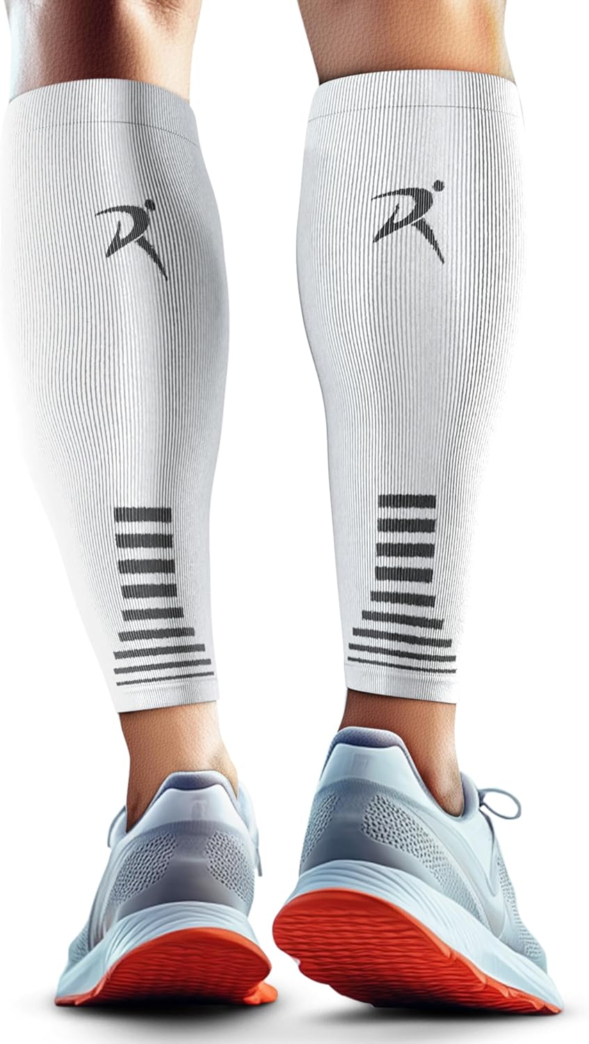 Calf Compression Sleeves Men Women - Leg Compression Sleeve Footless Socks - Shin Splint Relief Fitness Running