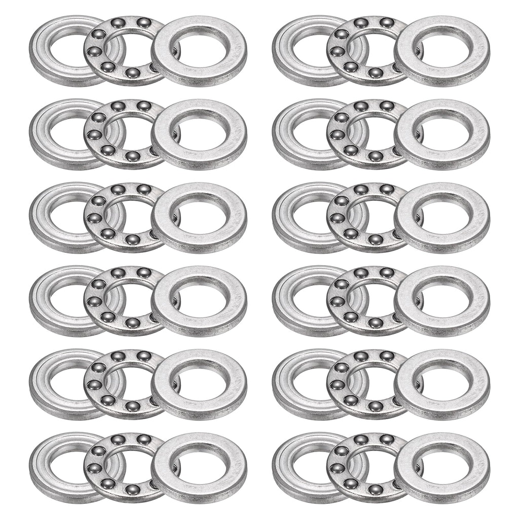 uxcell 12pcs F5-10M Thrust Ball Bearings 5mm Bore 10mm OD 4mm Thick