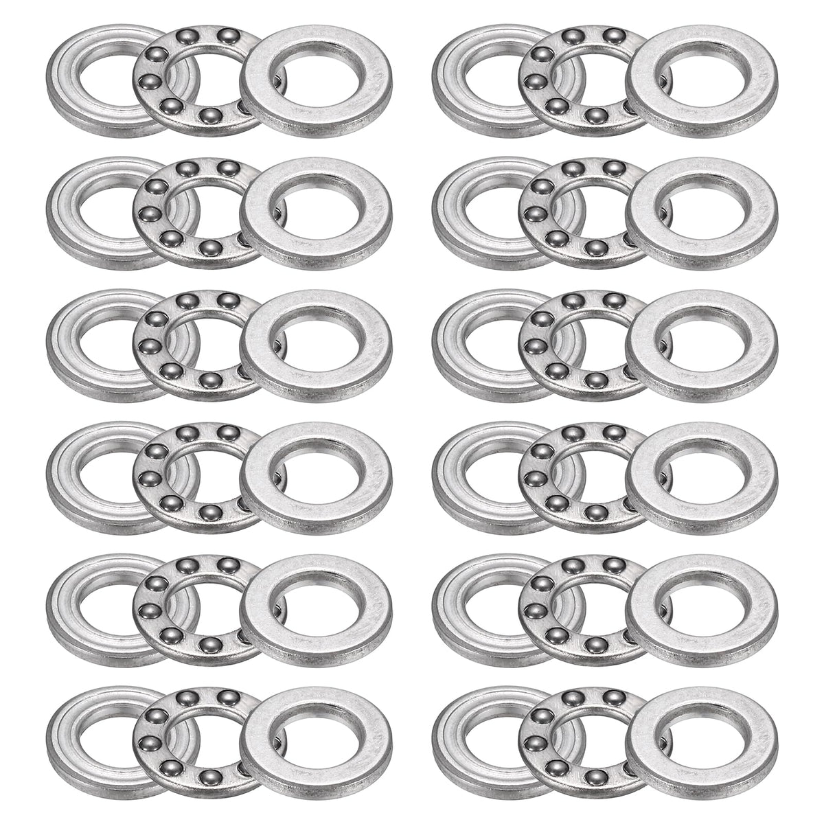 uxcell 12pcs F5-10M Thrust Ball Bearings 5mm Bore 10mm OD 4mm Thick