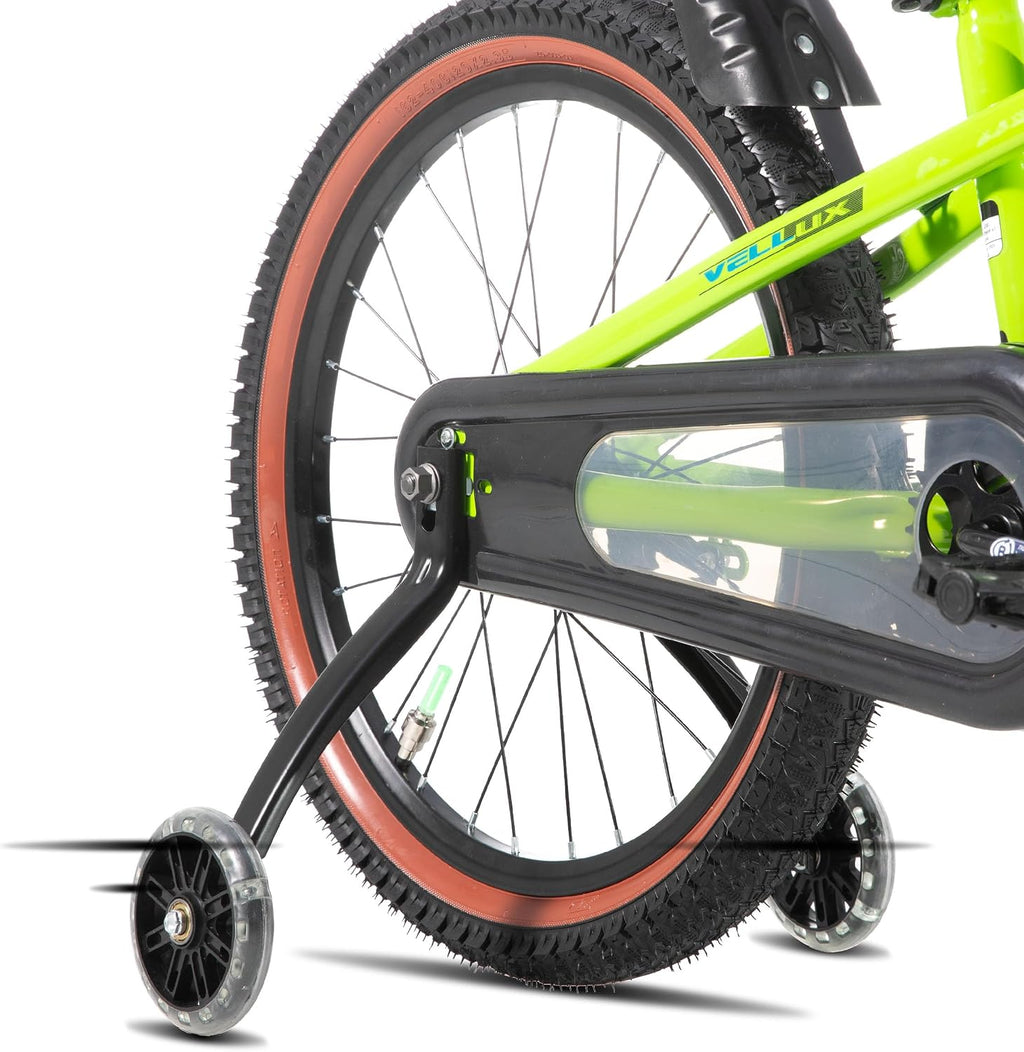 12-20" Kids Bike for 3-10 Yrs, Light-Up Training Wheels | Light-Up Frame Kids' Bicycle for Boys Girls Ages 3-10 First