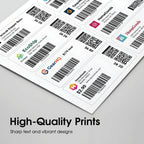 2" X 5" Matte White Printable Shipping Labels (30 Sheets, 240 Stickers)