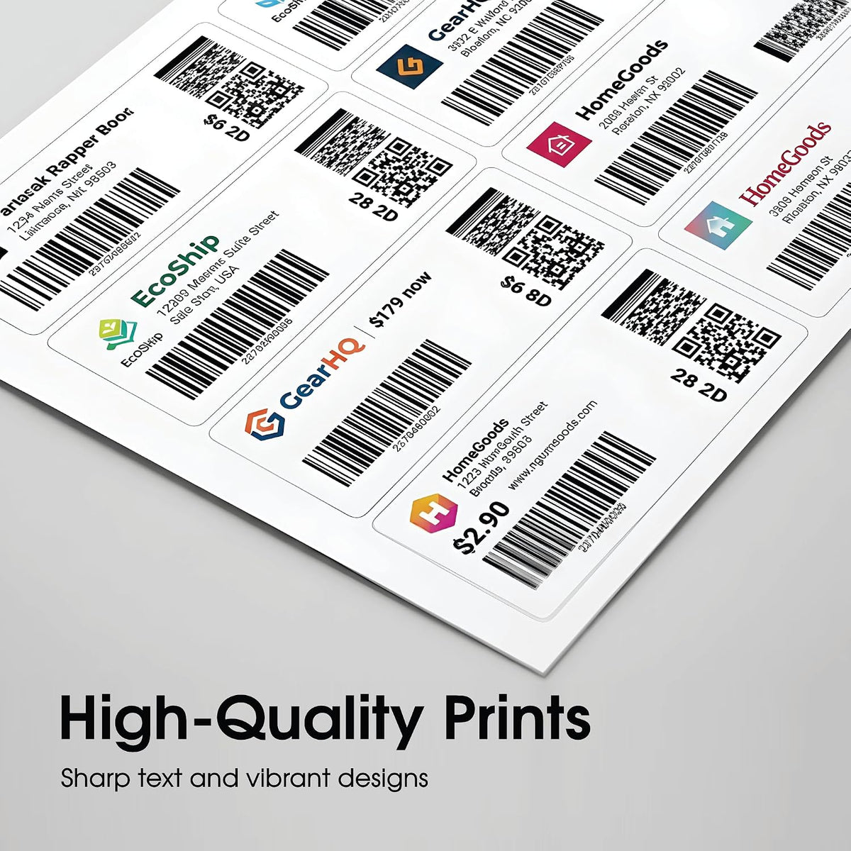 2" X 5" Matte White Printable Shipping Labels (30 Sheets, 240 Stickers)