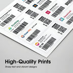 2" X 5" Matte White Printable Shipping Labels (250 Sheets, 2000 Stickers)