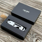 Edge XT - Mini Utility Knife Keychain Multitool w/ 10 Tools - Retractable Razor Blade Mini Box Cutter OTF Knife