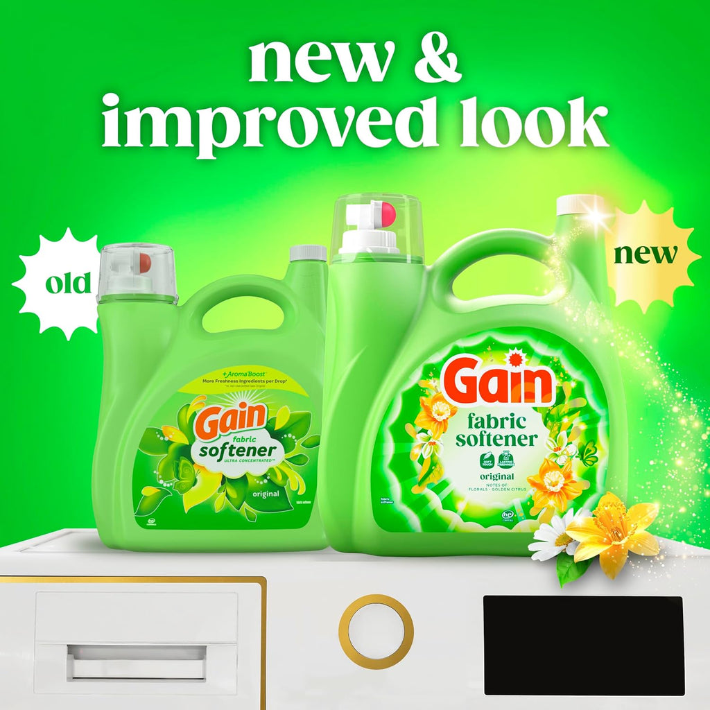Liquid Laundry Fabric Softener, Laundry Conditioner, Long Lasting Scent, Softens, Freshness, Helps with Static &
