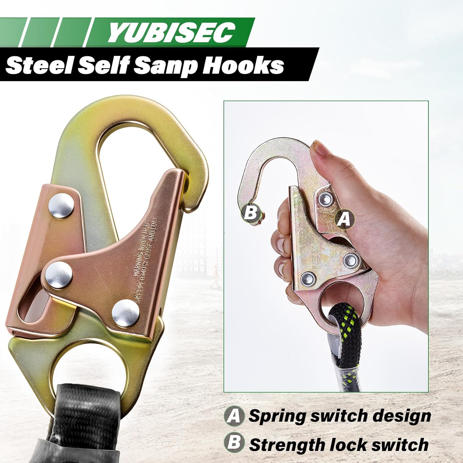 Vertical Lifeline Assembly 150FT, Fall Protection Rope Safety Lanyard