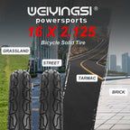 16x2.125 Electric Bike Solid Tire, Airless Explosion-Proof- 2PACK