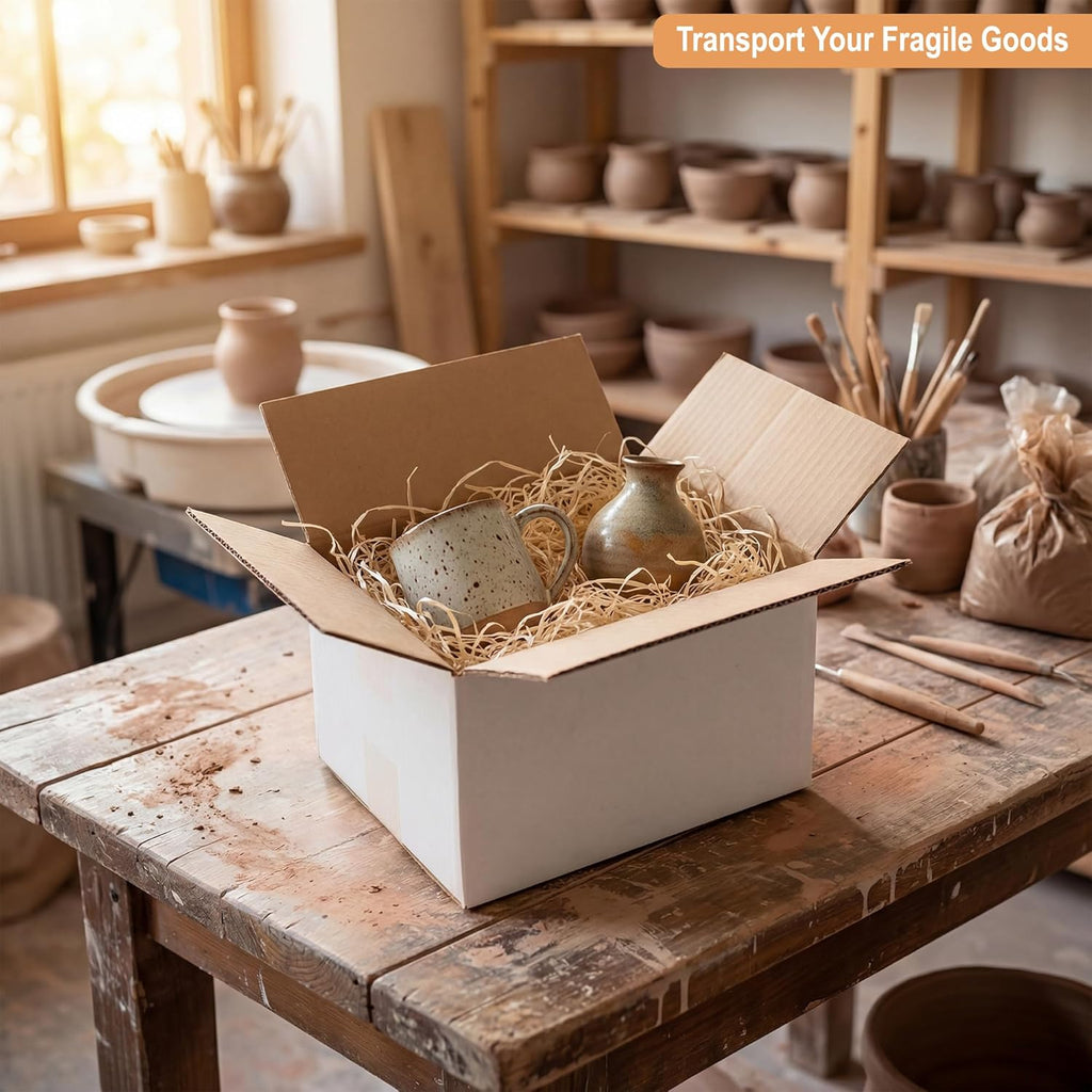 Sturdy 8x6x4" Cardboard Shipping Boxes (45 Pack) Value Bundle
