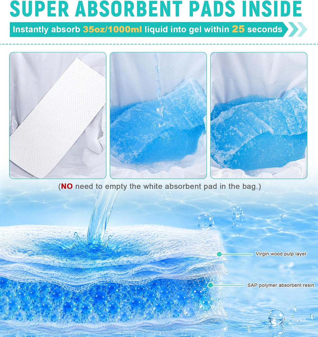 850ML Emergency Disposable Urinal Bags, 8/12/20/28 Pcs