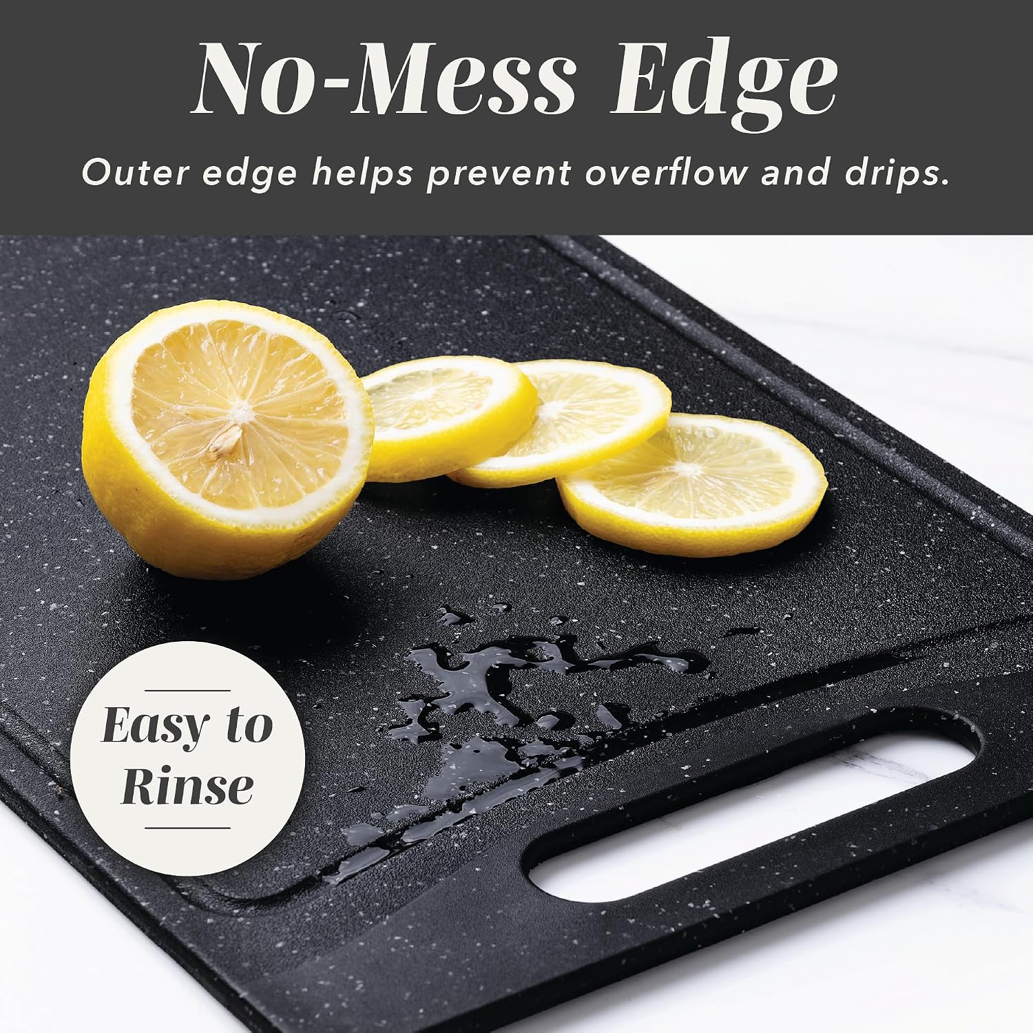 Non-Slip Cutting Board Set – Kitchen Essentials with Easy Grip Handle for Meat, Veggies, and Fruits, 4 Cutting