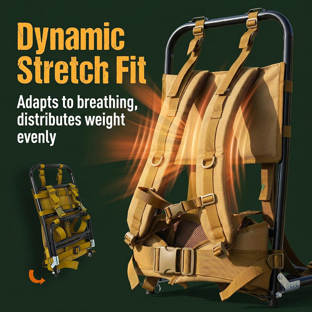 Foldable Aluminum Hunting Pack Frame, Lightweight External Frame Hiking Backpacks, Alice Pack, Hunting Backpack Frame