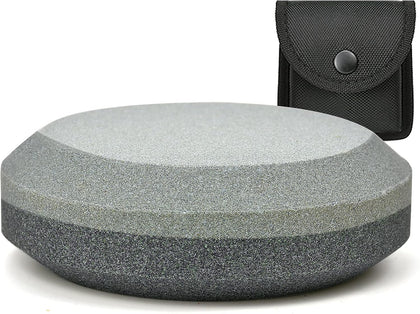 Axe/Hatchet Sharpening Puck Whetstone Knife Sharpening Stone | Dual Grit Multi-Purpose Sharpener with Sheath Small