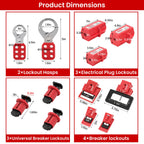 Lockout Tagout Kit Electrical Loto 58PCS OSHA Compliant Safety Kit